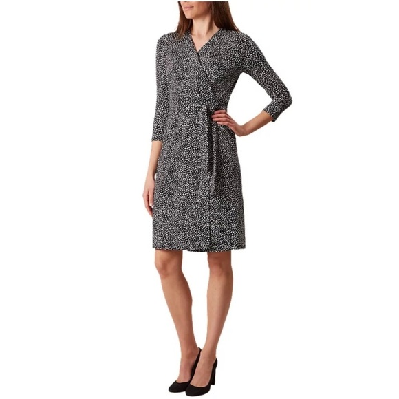 Hobbs Sally Triangle Print Wrap Dress - Picture 1 of 11